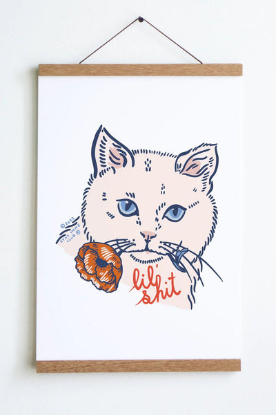 Lil' Shit Print | Stay Home Club - Pretty by Her- handmade locally in Cambridge, Ontario