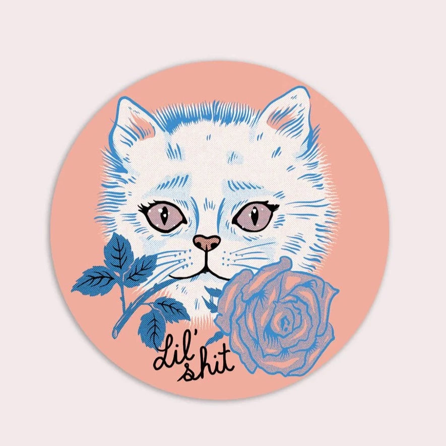 Lil' Shit Sticker | Stay Home Club - Pretty by Her- handmade locally in Cambridge, Ontario