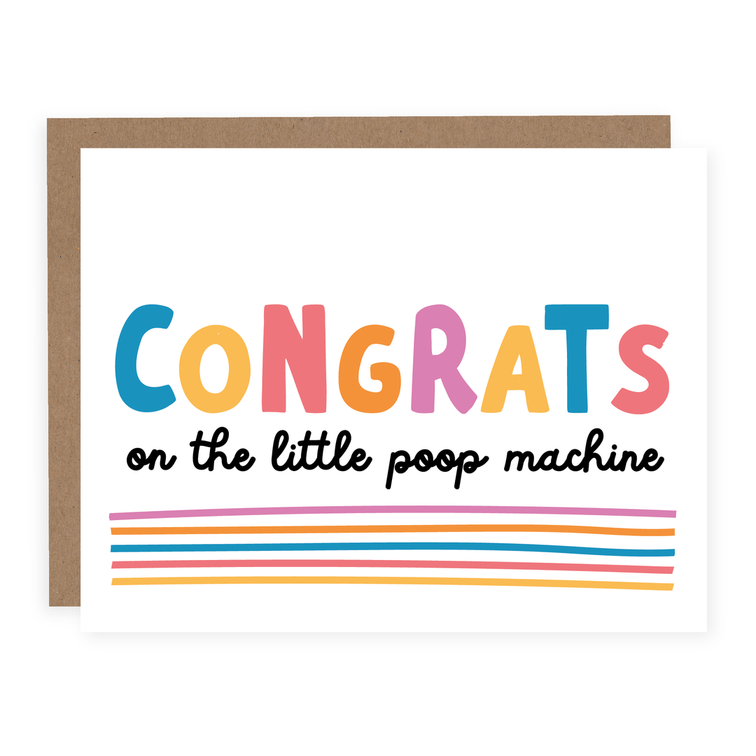 Little Poop Machine | Card - Pretty by Her- handmade locally in Cambridge, Ontario