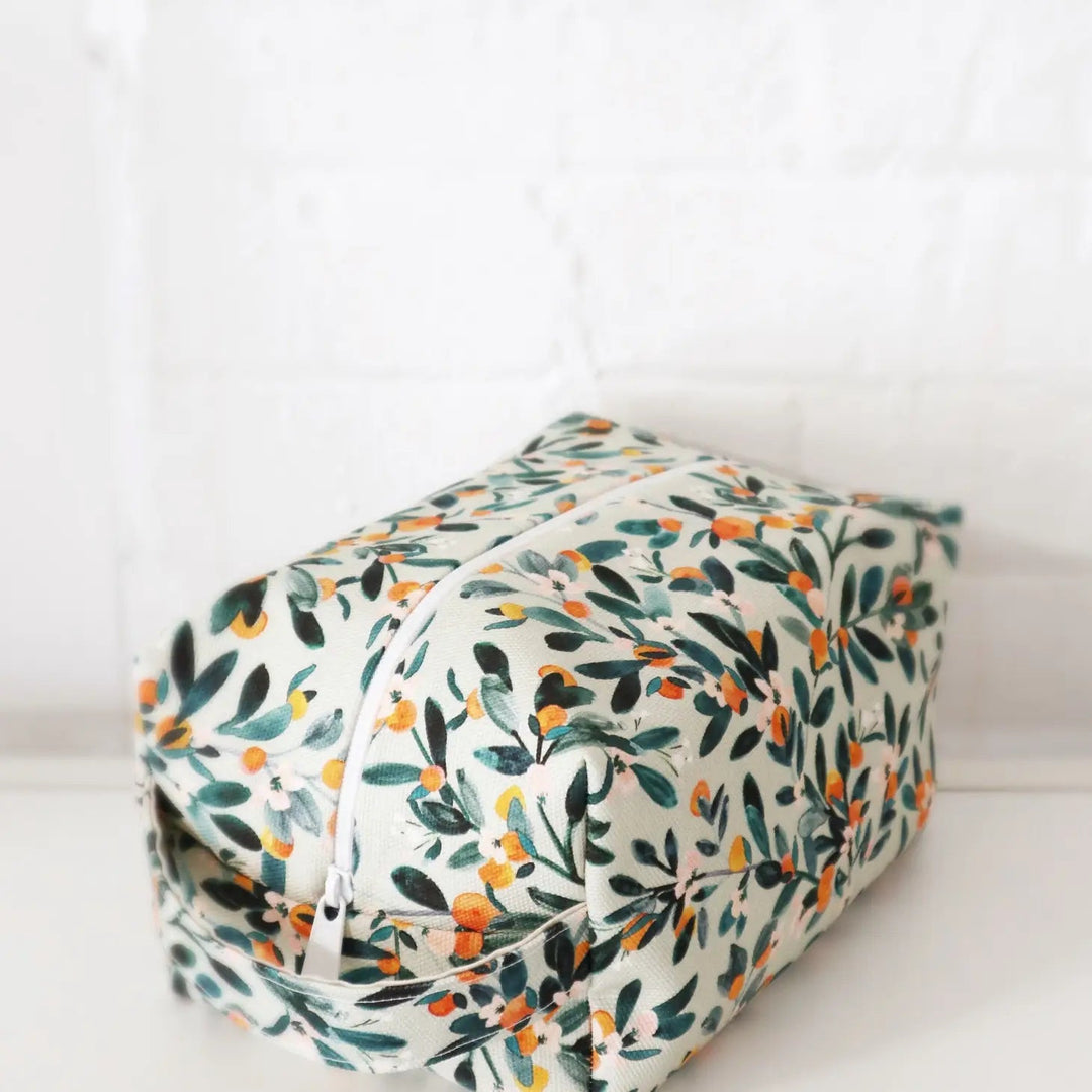 Makeup Bag Sage Citrus | Freon Collective - Pretty by Her- handmade locally in Cambridge, Ontario