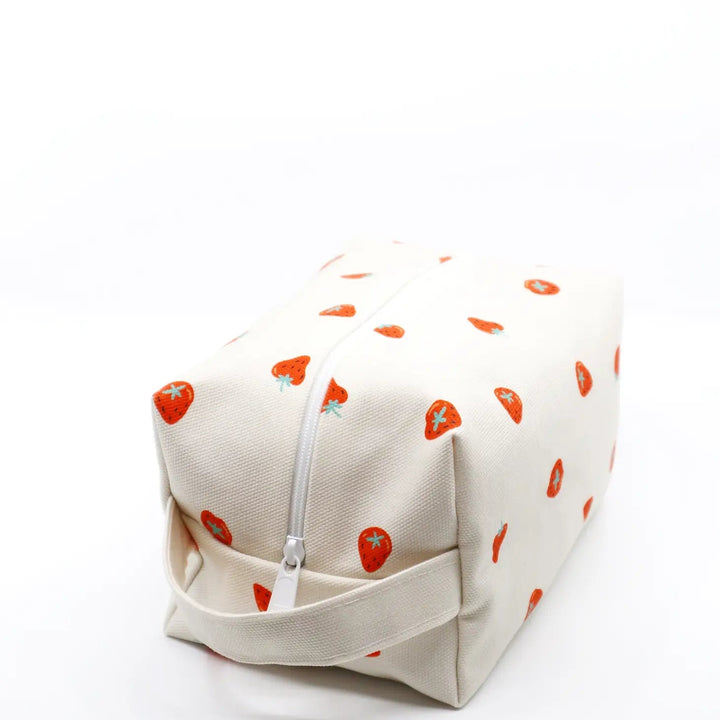 Makeup Bag Strawberry | Freon Collective - Pretty by Her- handmade locally in Cambridge, Ontario