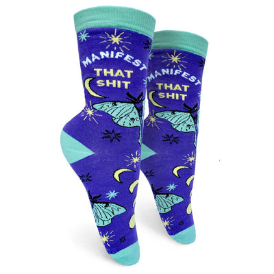 Manifest That Shit Socks | Groovy Things - Pretty by Her- handmade locally in Cambridge, Ontario