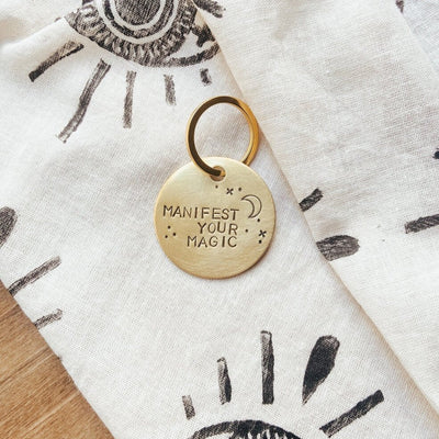 Manifest Your Magic Brass Keychain | Models & Monsters - Pretty by Her- handmade locally in Cambridge, Ontario