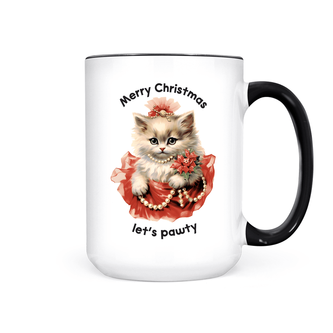 Merry Christmas Let's Pawty | Mug - Pretty by Her- handmade locally in Cambridge, Ontario
