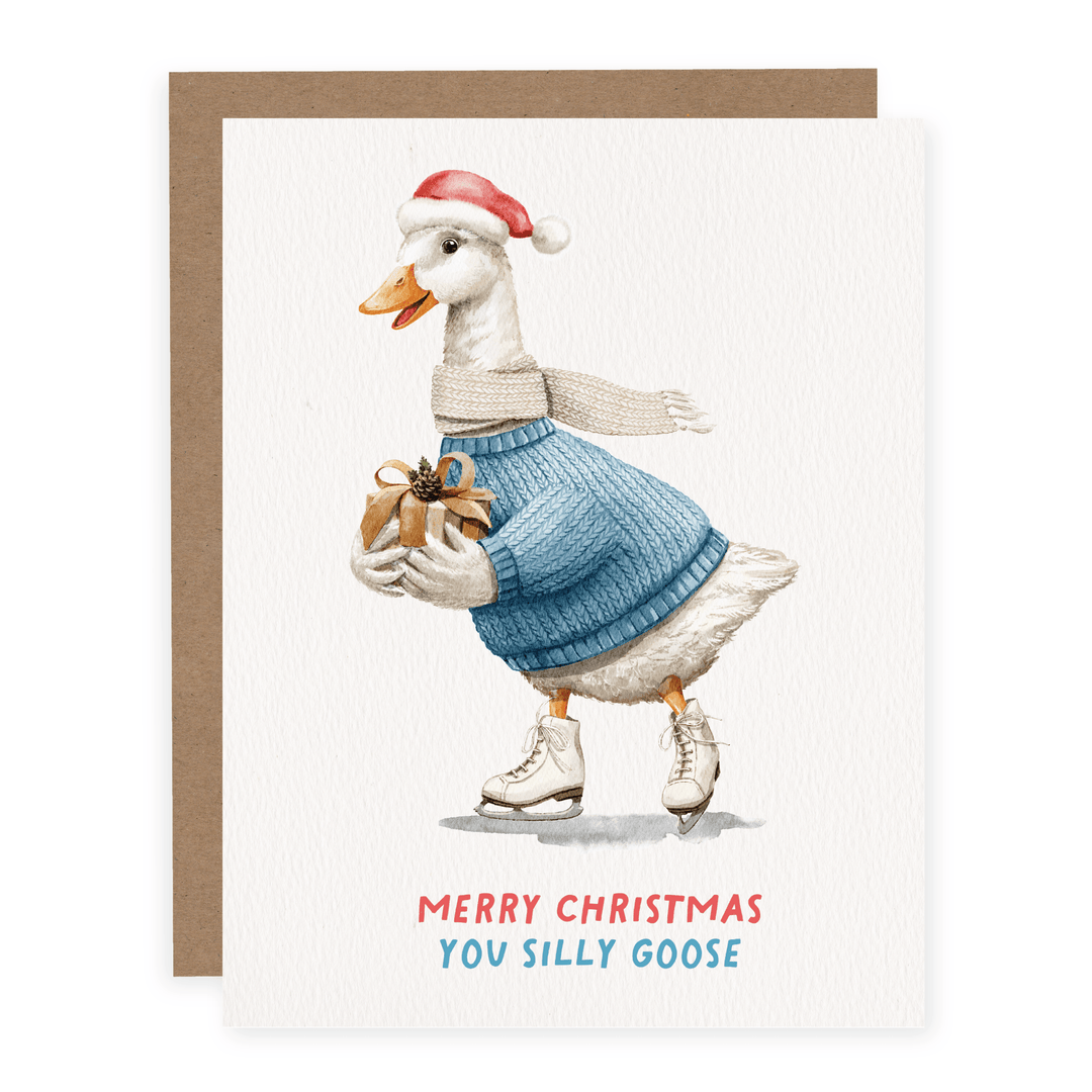 Merry Christmas You Silly Goose | Card or Boxed Set - Pretty by Her- handmade locally in Cambridge, Ontario
