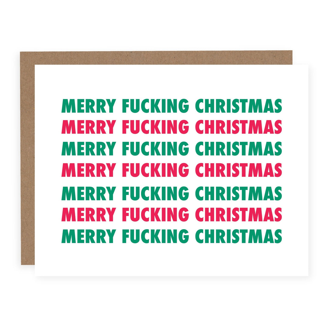 Merry Fucking Christmas | Card or Boxed Set - Pretty by Her- handmade locally in Cambridge, Ontario
