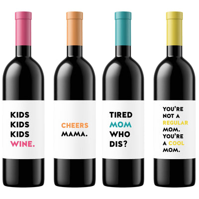 Mom | Wine Label Set - Pretty by Her- handmade locally in Cambridge, Ontario