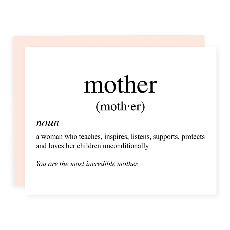 Mother Definition | Card - Pretty by Her- handmade locally in Cambridge, Ontario