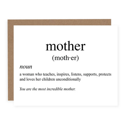Mother Definition | Card - Pretty by Her- handmade locally in Cambridge, Ontario