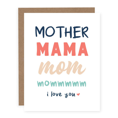 Mother Mama Mom | Card - Pretty by Her- handmade locally in Cambridge, Ontario