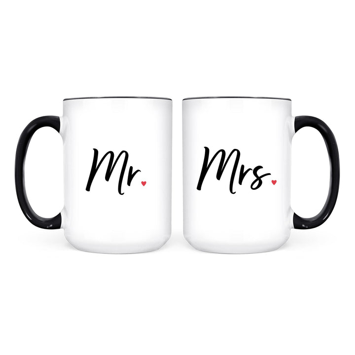 Mr and Mrs | Mug Set - Pretty by Her- handmade locally in Cambridge, Ontario