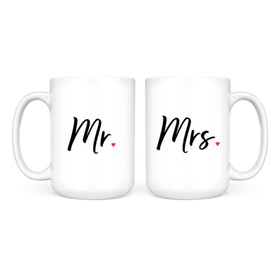 Mr and Mrs | Mug Set - Pretty by Her- handmade locally in Cambridge, Ontario