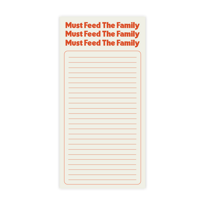 Must Feed The Family | Retro Inspired Notepad - Pretty by Her- handmade locally in Cambridge, Ontario