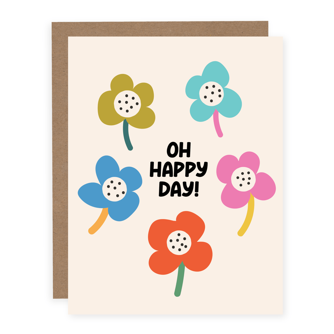 Oh Happy Day | Card - Pretty by Her- handmade locally in Cambridge, Ontario