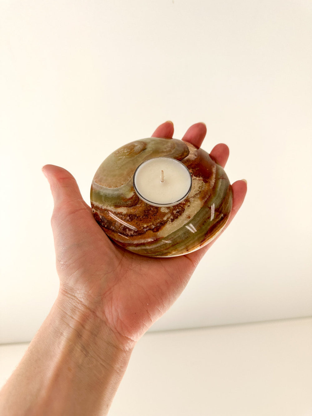 Onyx Marble Tea Light Candle Holder - Pretty by Her- handmade locally in Cambridge, Ontario