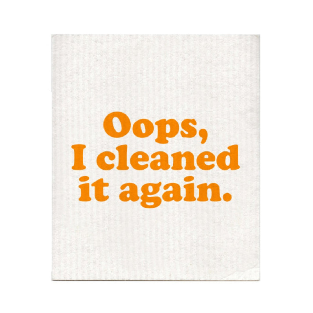 Oops I Cleaned it Again Dishcloth | Boldfaced - Pretty by Her- handmade locally in Cambridge, Ontario