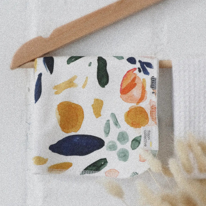 Organic Cotton Face Cloth Sierra Florals | Freon Collective - Pretty by Her- handmade locally in Cambridge, Ontario