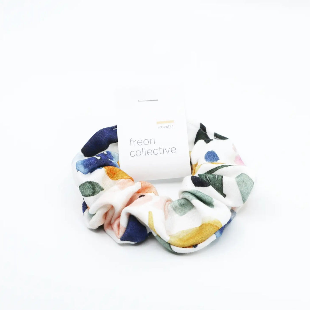 Organic Cotton Hair Scrunchie Sierra Florals | Freon Collective - Pretty by Her- handmade locally in Cambridge, Ontario