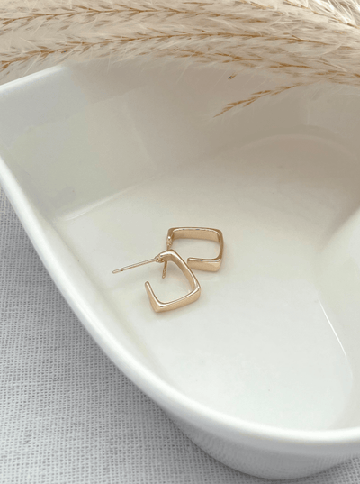 Organic Square Hoop | With Love, Whit - Pretty by Her- handmade locally in Cambridge, Ontario