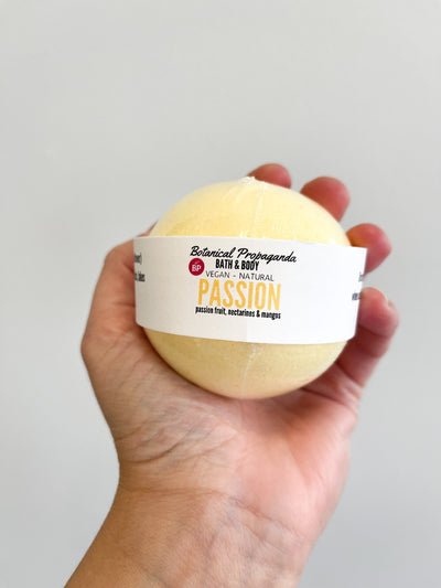 Passion Bath Bomb | Botanical Propaganda - Pretty by Her- handmade locally in Cambridge, Ontario