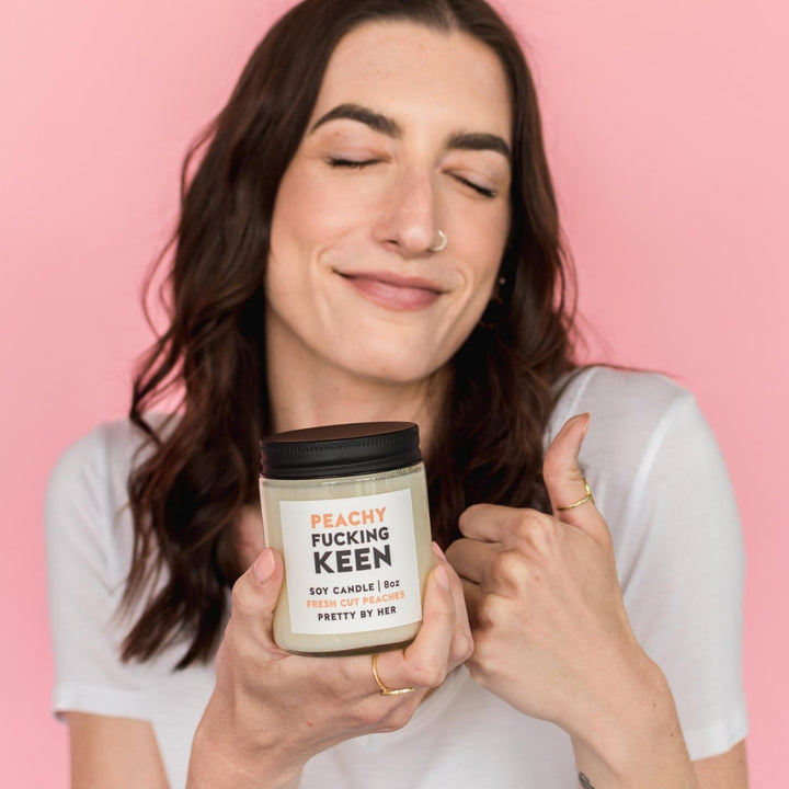 Peachy Fucking Keen | Candle - Pretty by Her- handmade locally in Cambridge, Ontario