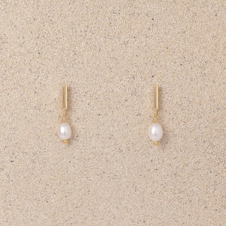 Pearle Bar Stud Earrings | TISH Jewelry - Pretty by Her- handmade locally in Cambridge, Ontario