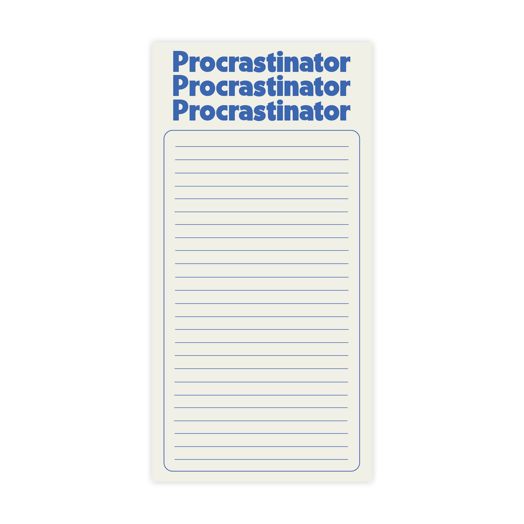 Procrastinator | Retro Inspired Notepad - Pretty by Her- handmade locally in Cambridge, Ontario