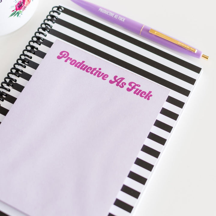 Productive As Fuck | Notepad - Pretty by Her- handmade locally in Cambridge, Ontario
