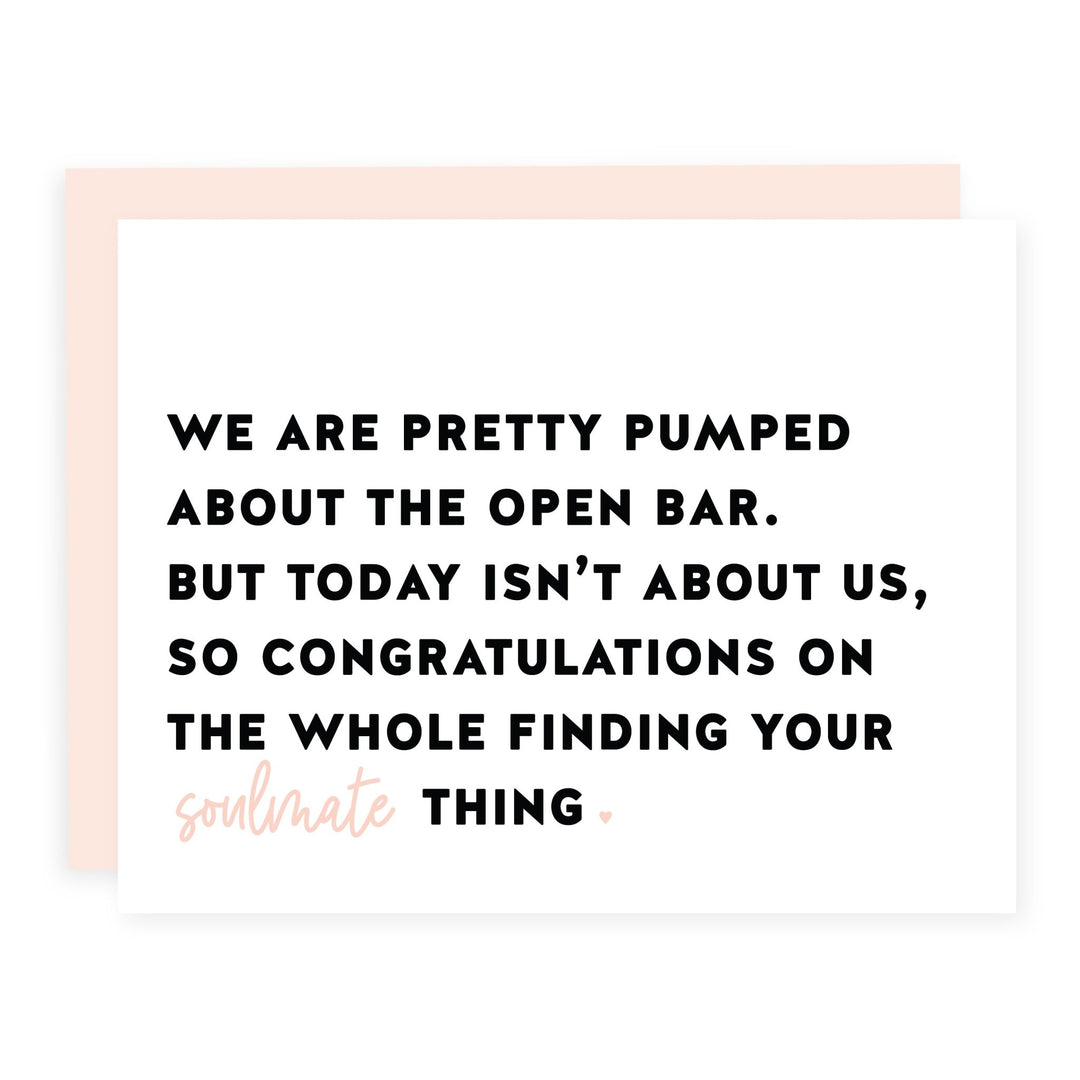 Pumped About the Open Bar | Card - Pretty by Her- handmade locally in Cambridge, Ontario