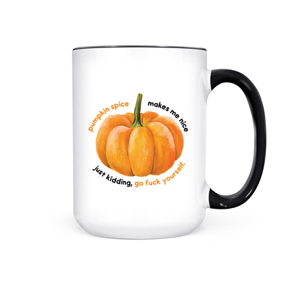 Pumpkin Spice Makes Me Nice | Mug - Pretty by Her- handmade locally in Cambridge, Ontario