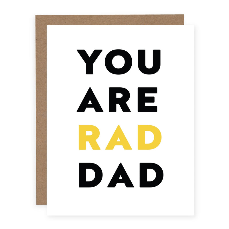 Rad Dad - Card - Pretty by Her- handmade locally in Cambridge, Ontario