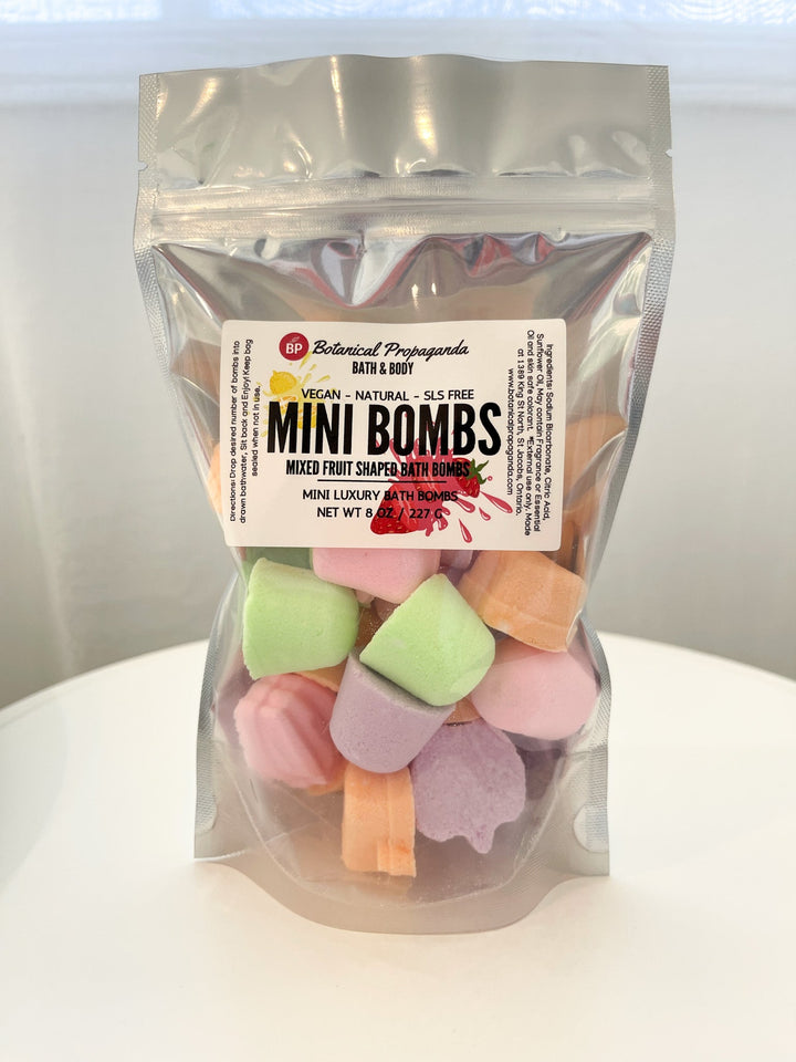 Rainbow Mini Bath Bombs | Botanical Propaganda - Pretty by Her- handmade locally in Cambridge, Ontario