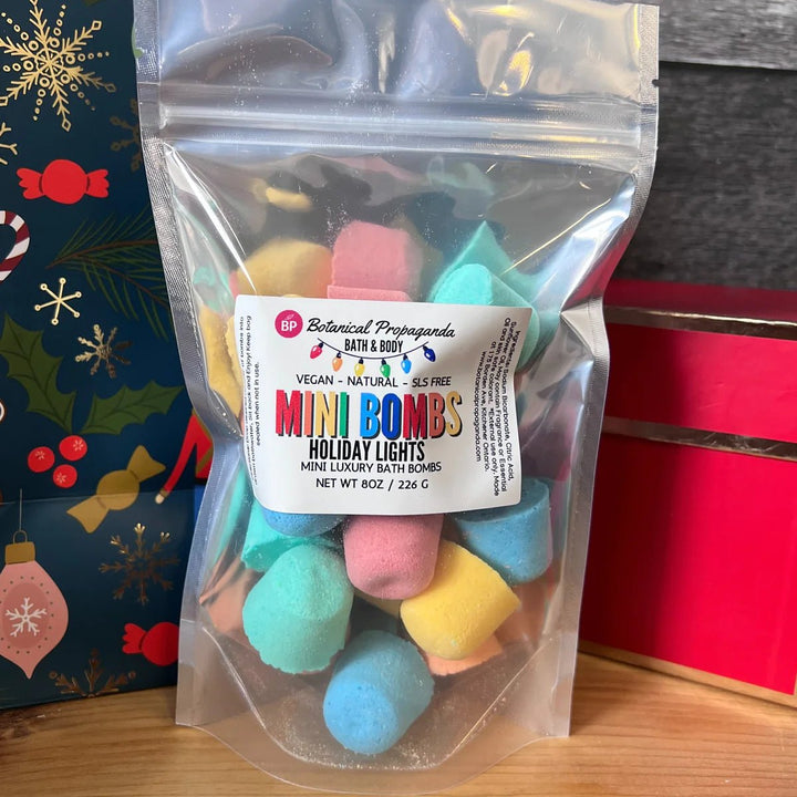 Rainbow Mini Bath Bombs | Botanical Propaganda - Pretty by Her- handmade locally in Cambridge, Ontario