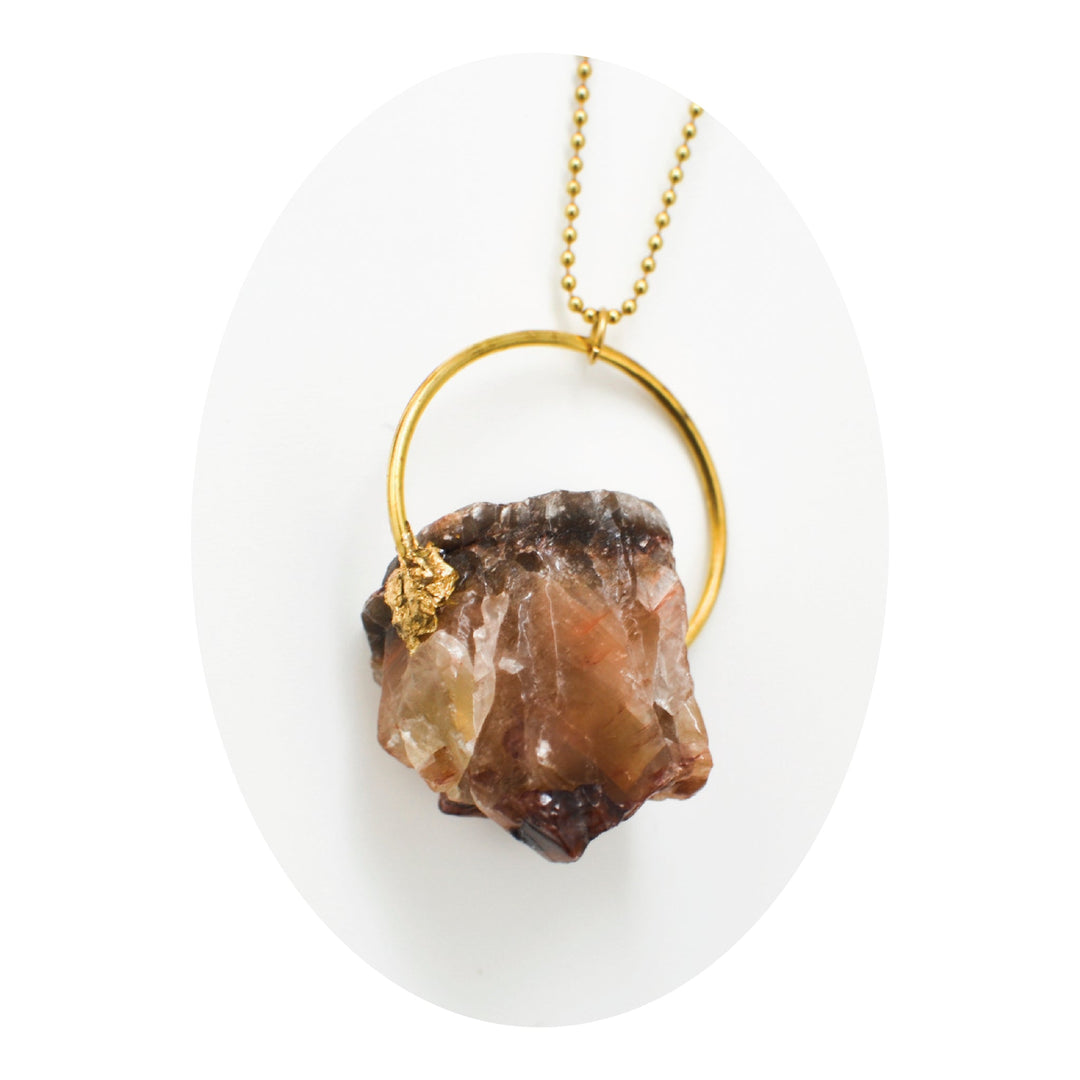 Red Calcite #2 Necklace | Abbie Darling - Pretty by Her- handmade locally in Cambridge, Ontario
