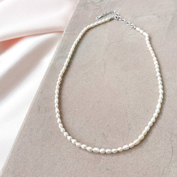 Rela Silver Pearl Necklace | Horace Jewelry - Pretty by Her- handmade locally in Cambridge, Ontario