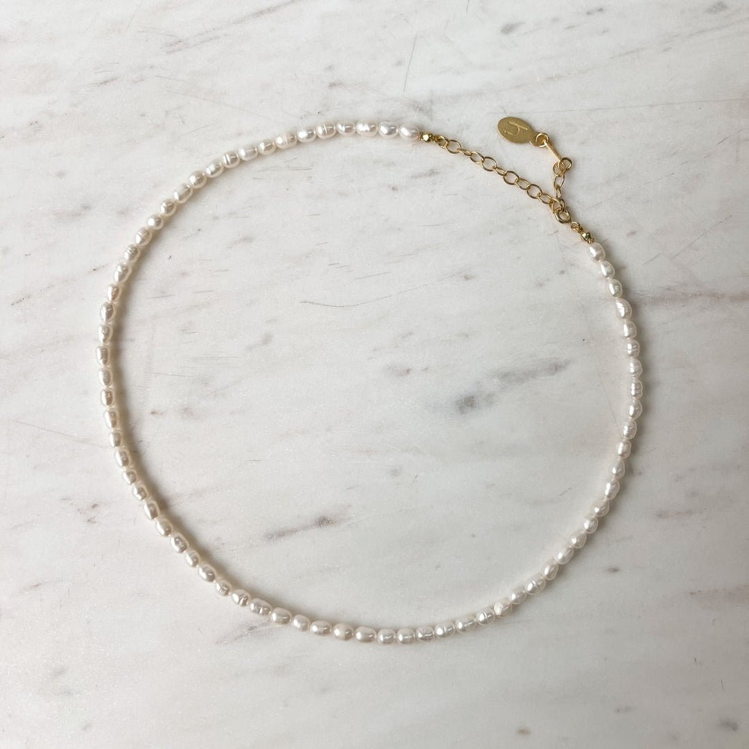 Relo Gold Pearl Necklace | Horace Jewelry - Pretty by Her- handmade locally in Cambridge, Ontario