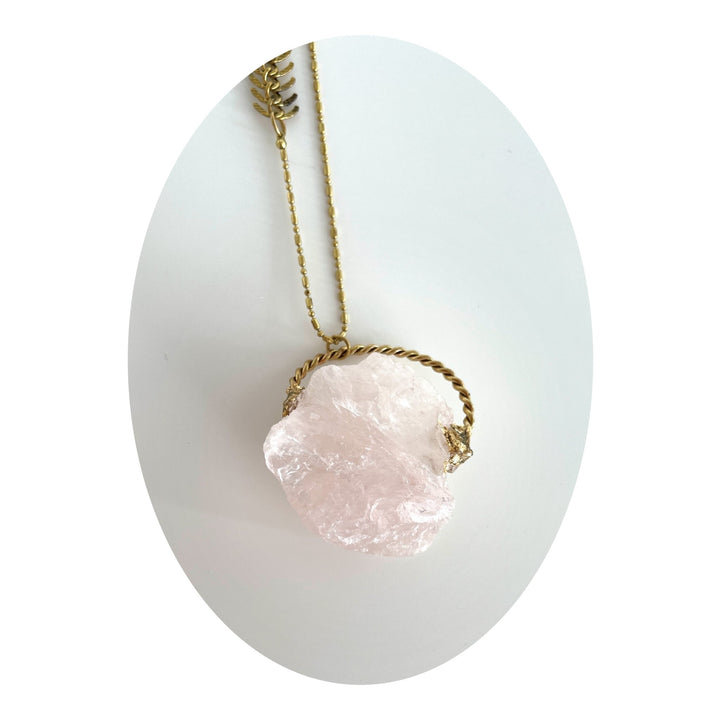Rose Quartz #2 Necklace | Abbie Darling - Pretty by Her- handmade locally in Cambridge, Ontario