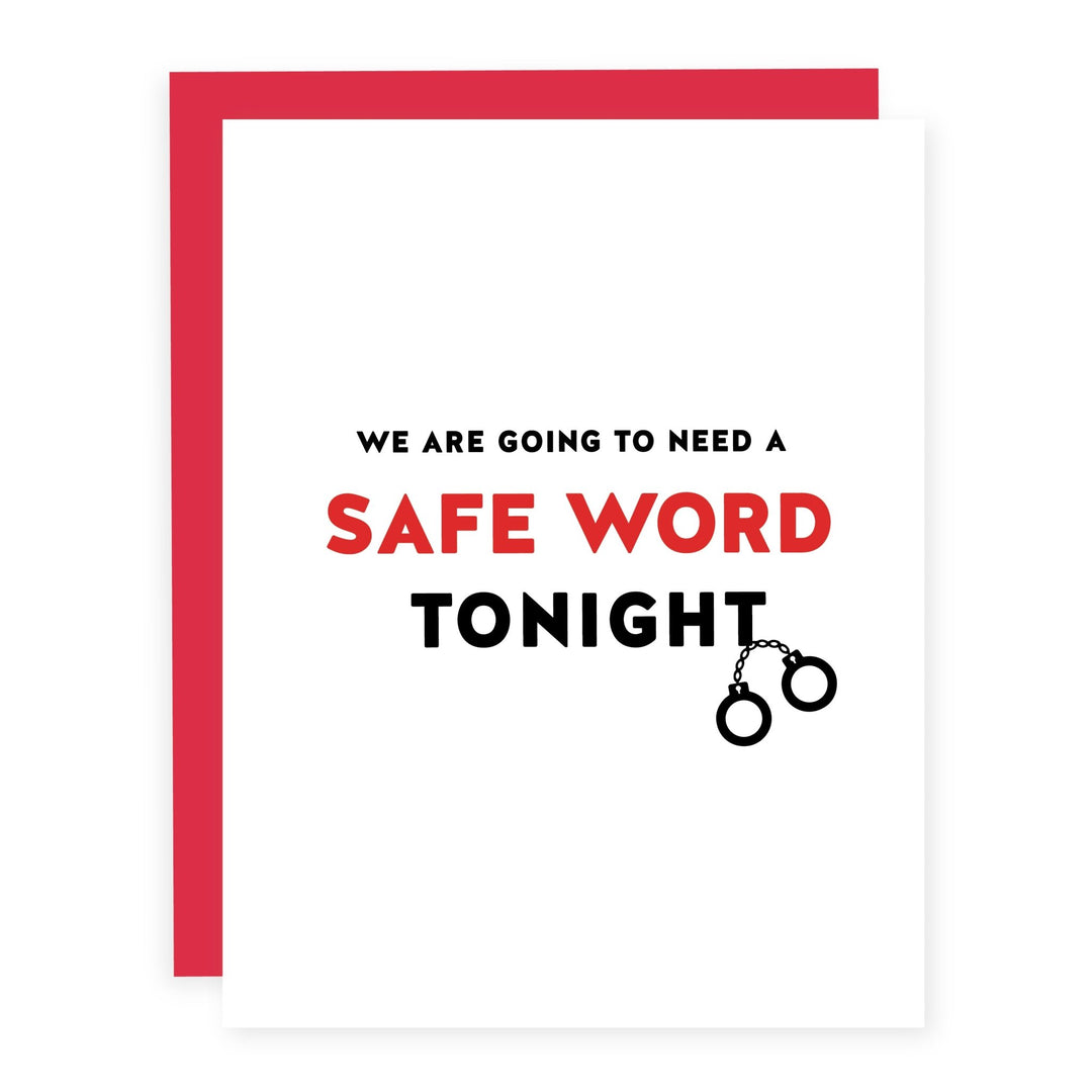 Safe Word | Card - Pretty by Her- handmade locally in Cambridge, Ontario
