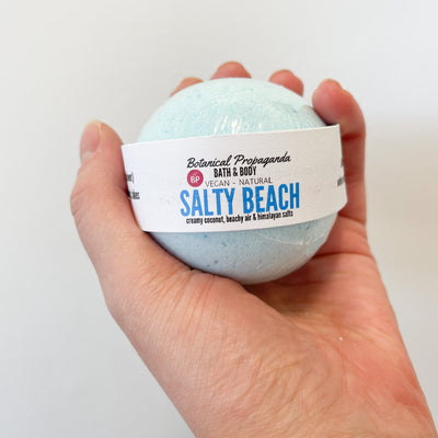 Salty Beach Bath Bomb | Botanical Propaganda - Pretty by Her- handmade locally in Cambridge, Ontario