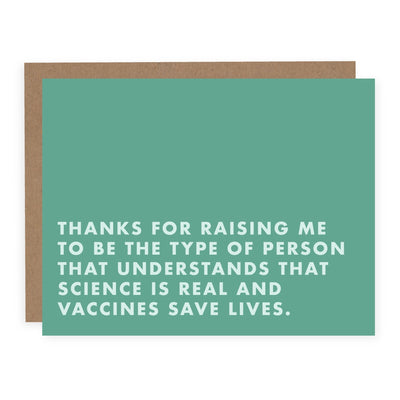 Science is Real and Vaccines Save Lives | Card - Pretty by Her- handmade locally in Cambridge, Ontario