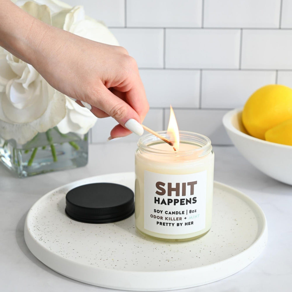 Shit Happens | Candle - Pretty by Her- handmade locally in Cambridge, Ontario