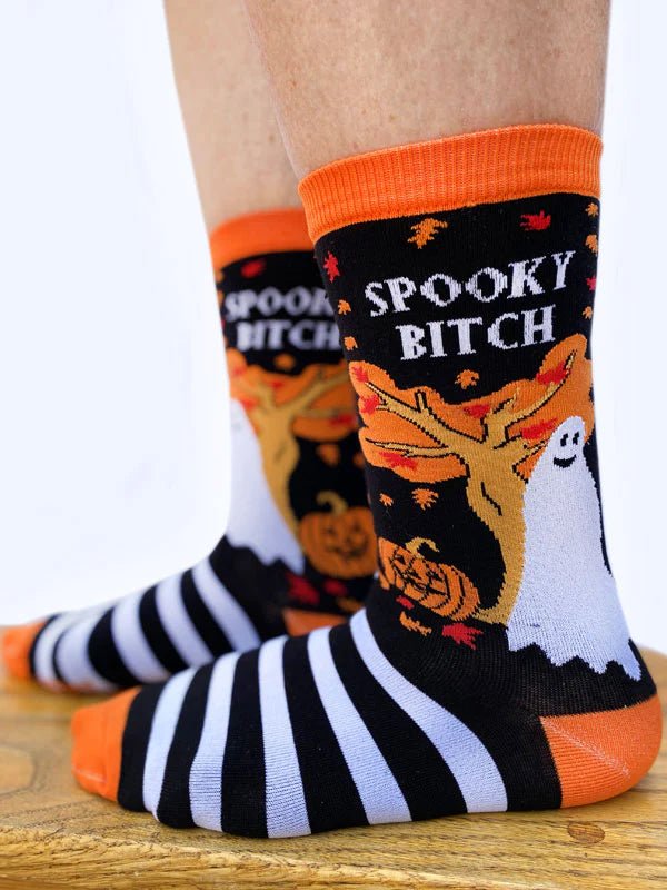 Spooky Bitch Women's Socks | Groovy Things - Pretty by Her- handmade locally in Cambridge, Ontario