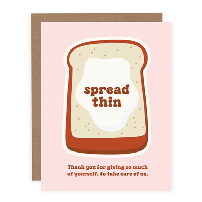 Spread Thin Pink | Card - Pretty by Her- handmade locally in Cambridge, Ontario