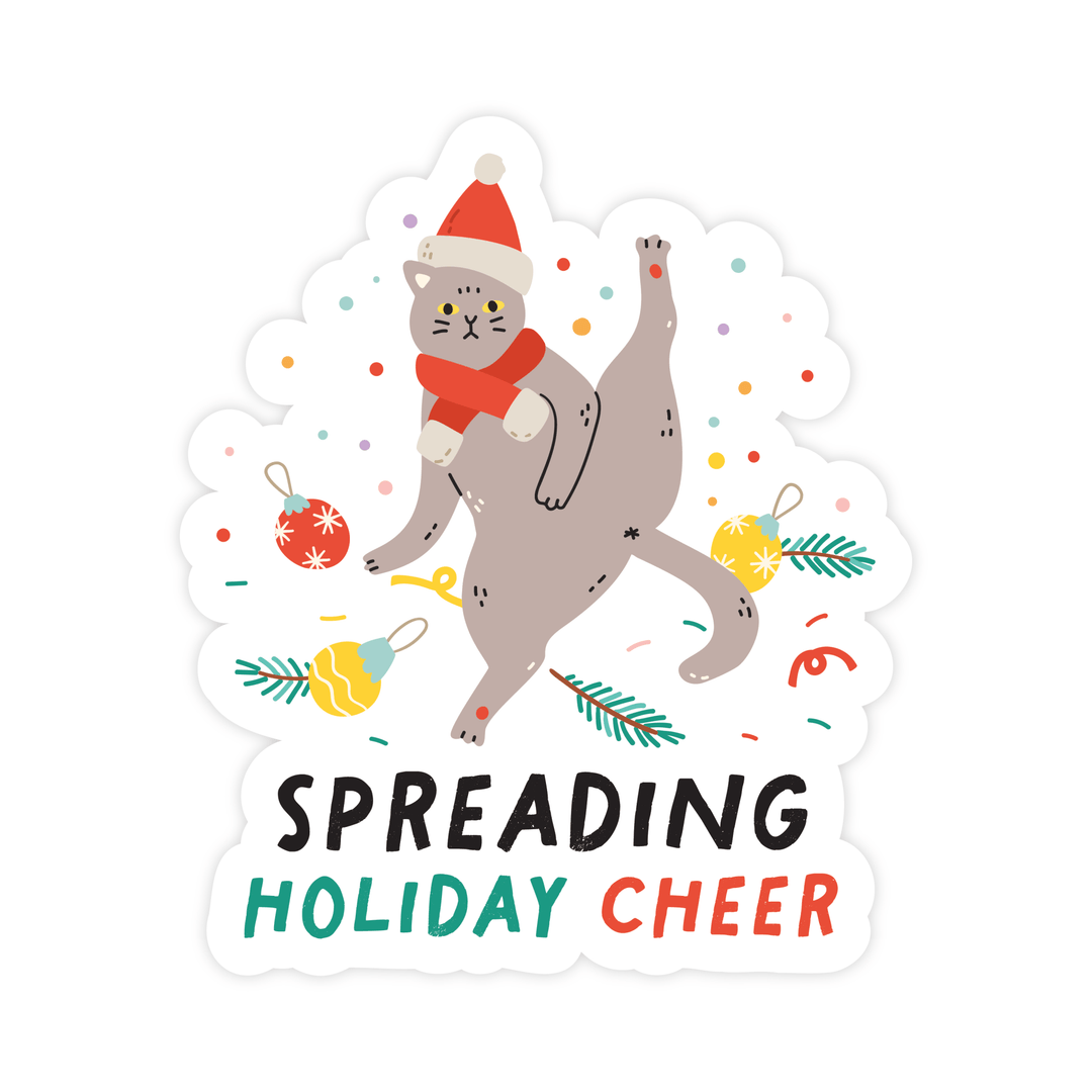 Spreading Holiday Cheer | Sticker - Pretty by Her- handmade locally in Cambridge, Ontario
