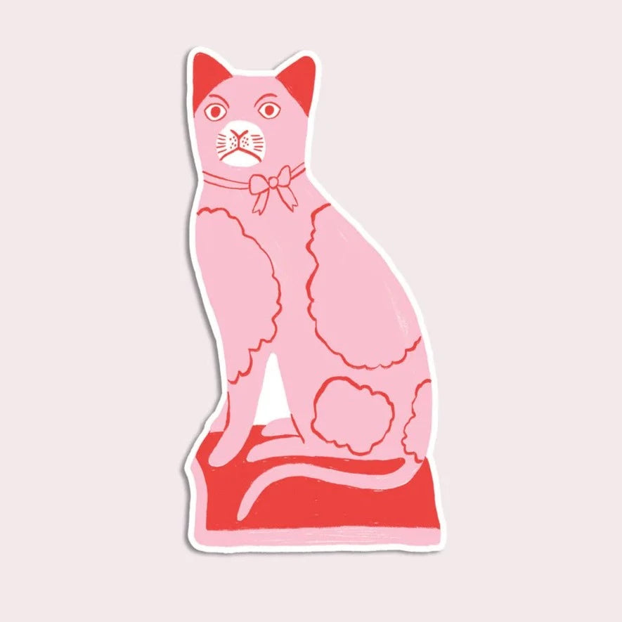 Staffordshire Cat Sticker | Stay Home Club - Pretty by Her- handmade locally in Cambridge, Ontario