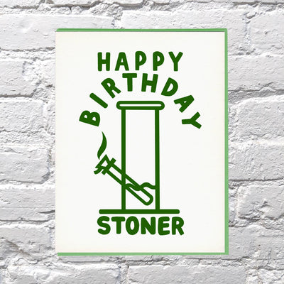 Stoner Birthday Letterpress Card | Bench Pressed - Pretty by Her- handmade locally in Cambridge, Ontario