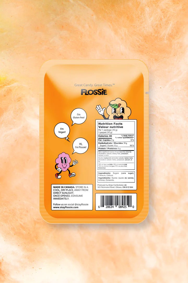 Tangerine Cotton Candy | Flossie - Pretty by Her- handmade locally in Cambridge, Ontario
