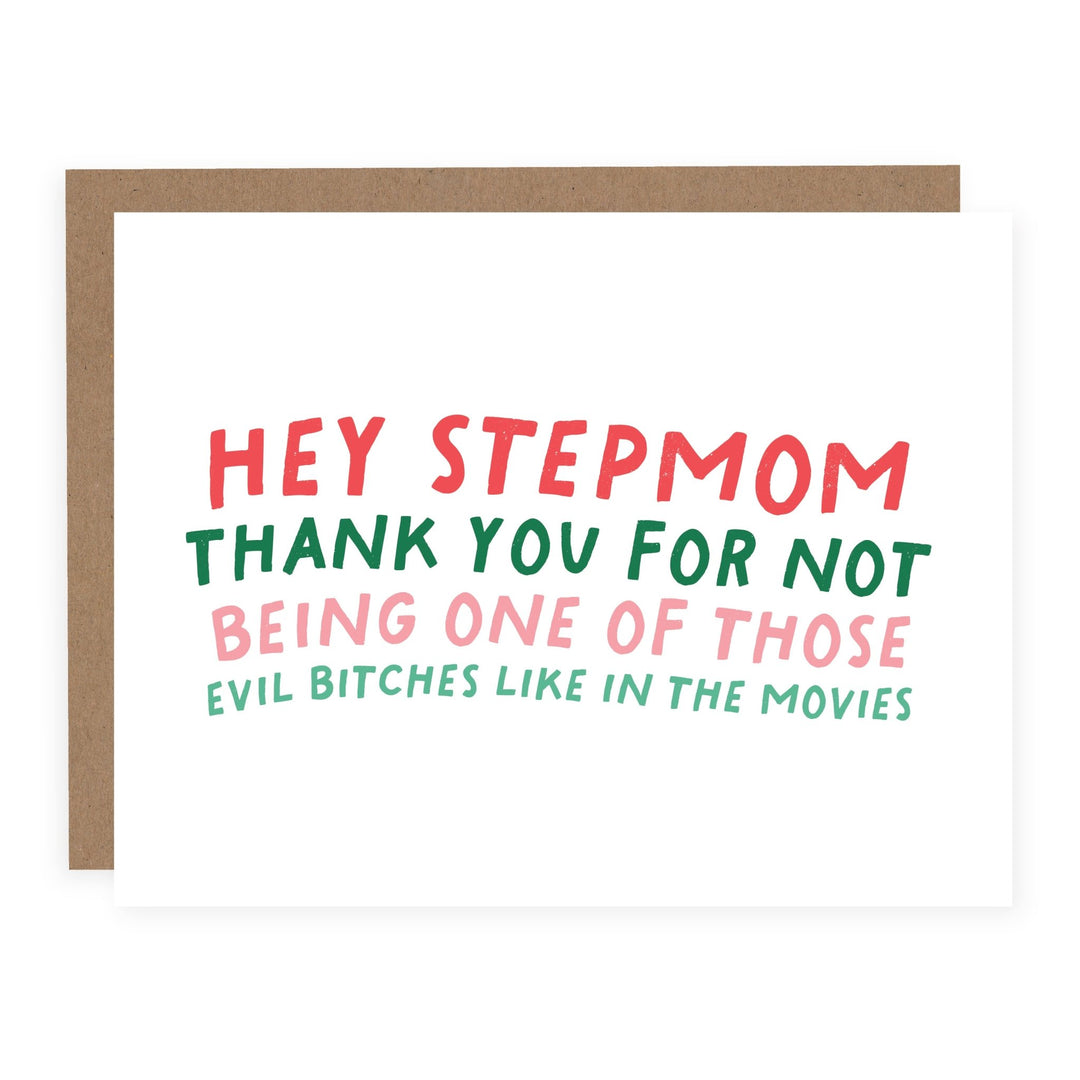 Thank You For Not Being One of Those Evil Bitches | Card - Pretty by Her- handmade locally in Cambridge, Ontario
