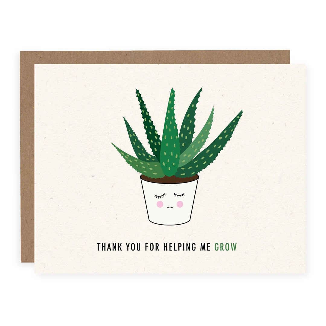Thanks for Helping me Grow | Card - Pretty by Her- handmade locally in Cambridge, Ontario