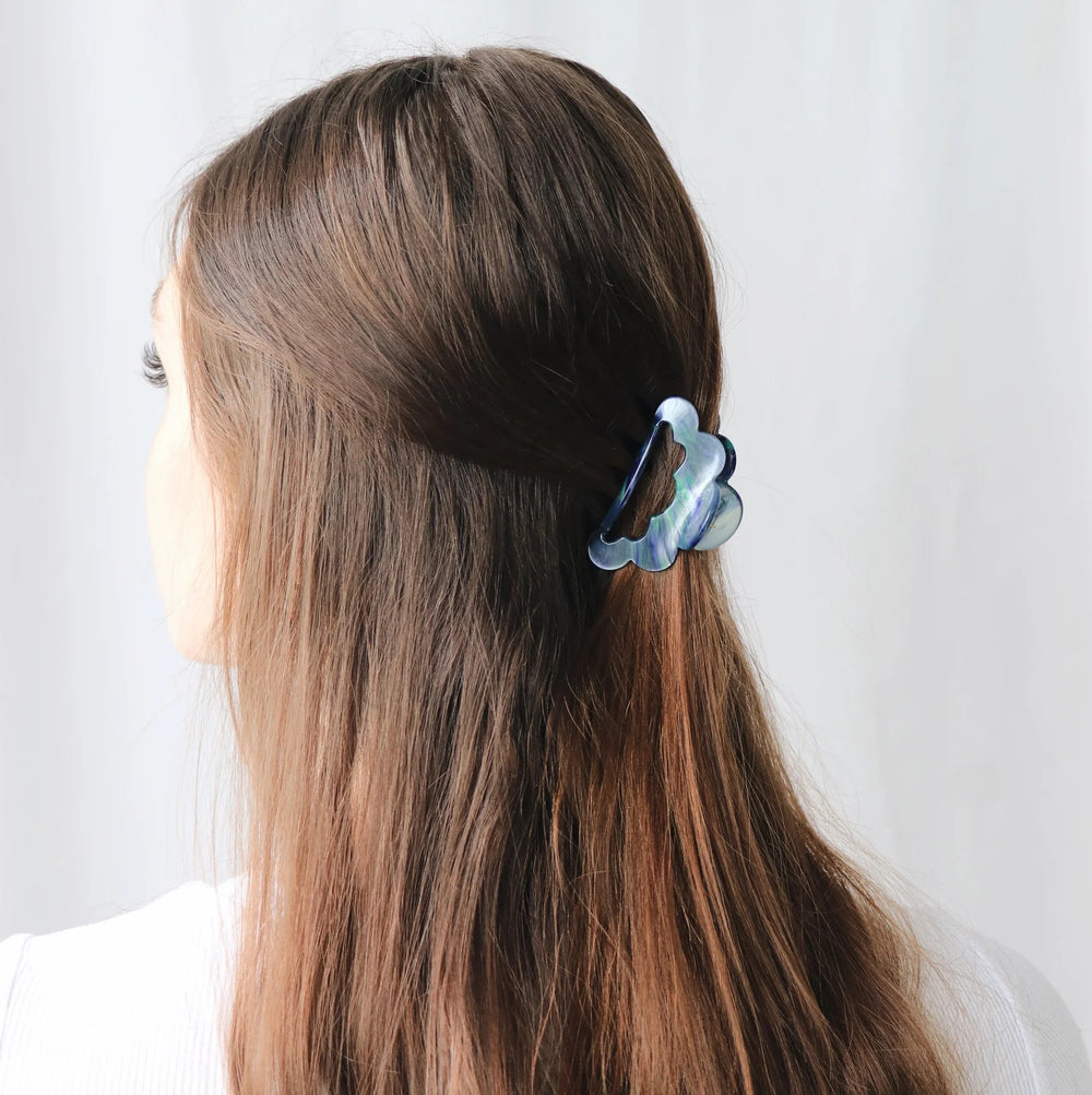 The Cloud Mini Green and VIolet Hair Clip | Horace Jewelry - Pretty by Her- handmade locally in Cambridge, Ontario